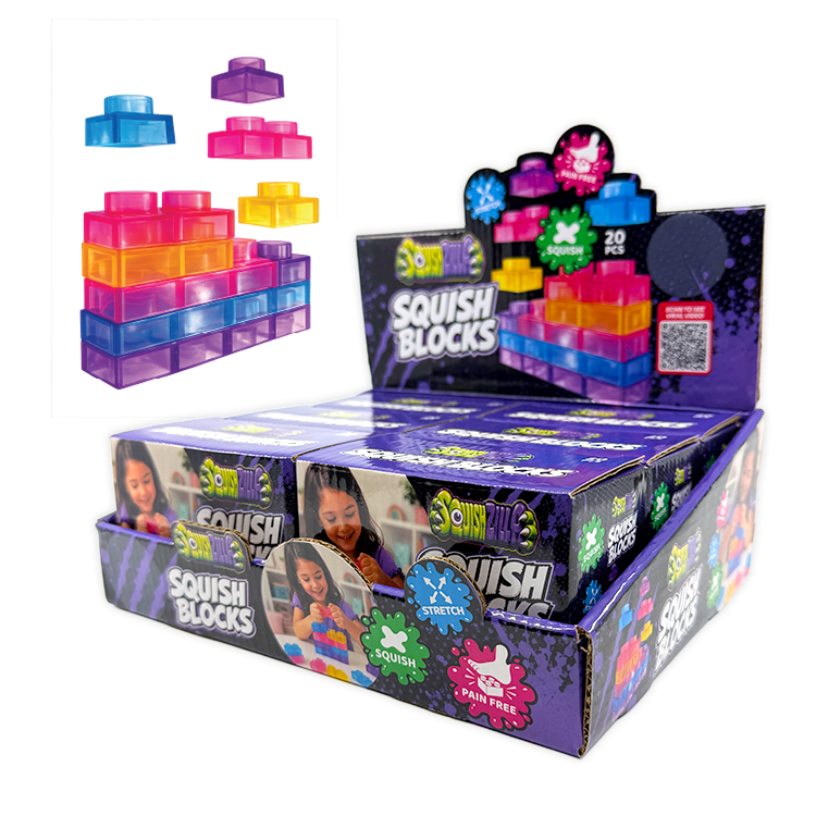 Fun Doh™ SquishZilla™ Small Squish Blocks - 6 Pieces Per Retail Ready Display 26869