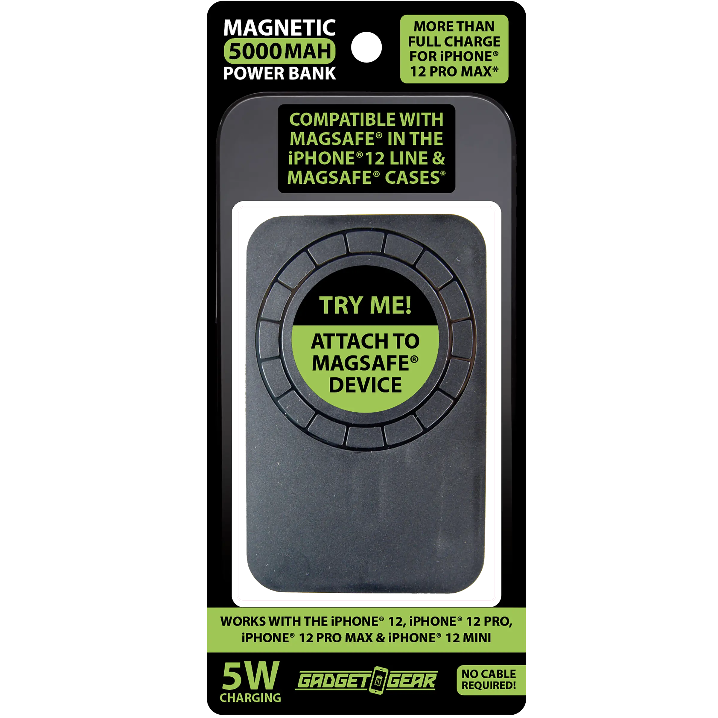 MagSafe® Power Bank Magnetic Wireless Charging 5 Watts - 4 Pieces Per Retail Ready Display 22145 GADGET GEAR