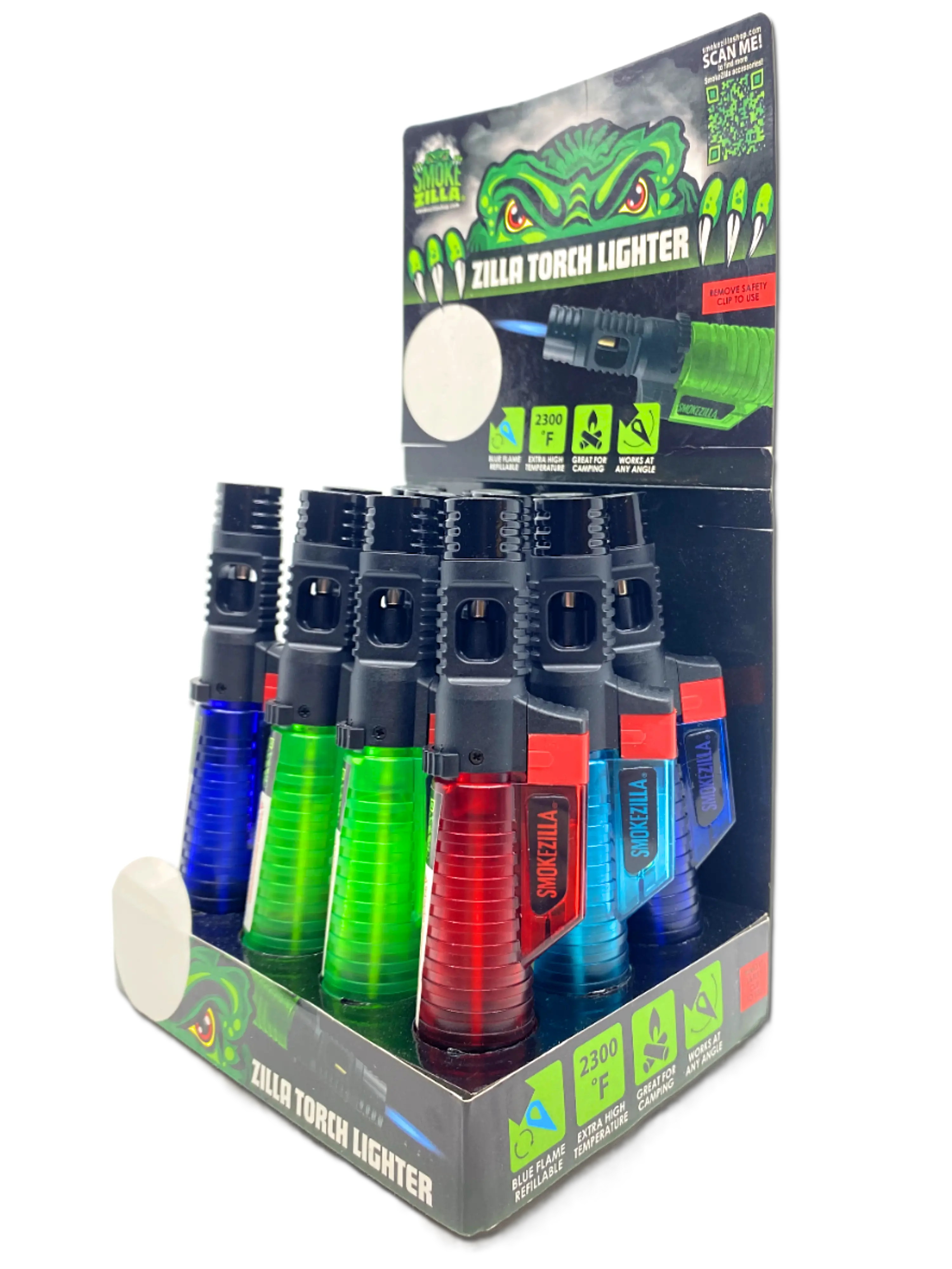 Zilla Torch Stick Lighter - 12 Pieces Per Retail Ready Display 23390 SMOKEZILLA