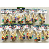 Classic Wooden Sling Shot with Spiky Balls - 12 Pieces Per Pack 23669 KIPP BROTHERS