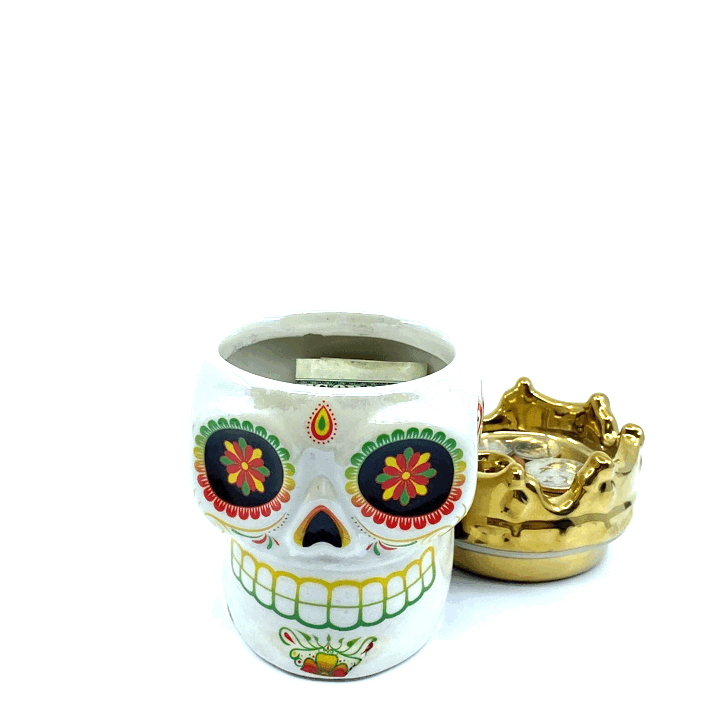 Ceramic Skull Ash Tray and Stash Jar - 6 Pieces Per Retail Ready Display 24993 SMOKEZILLA