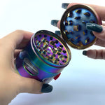 Metal 4 Piece Rainbow Grinder with Drawer - 6 Pieces Per Retail Ready Display 22704 SMOKEZILLA
