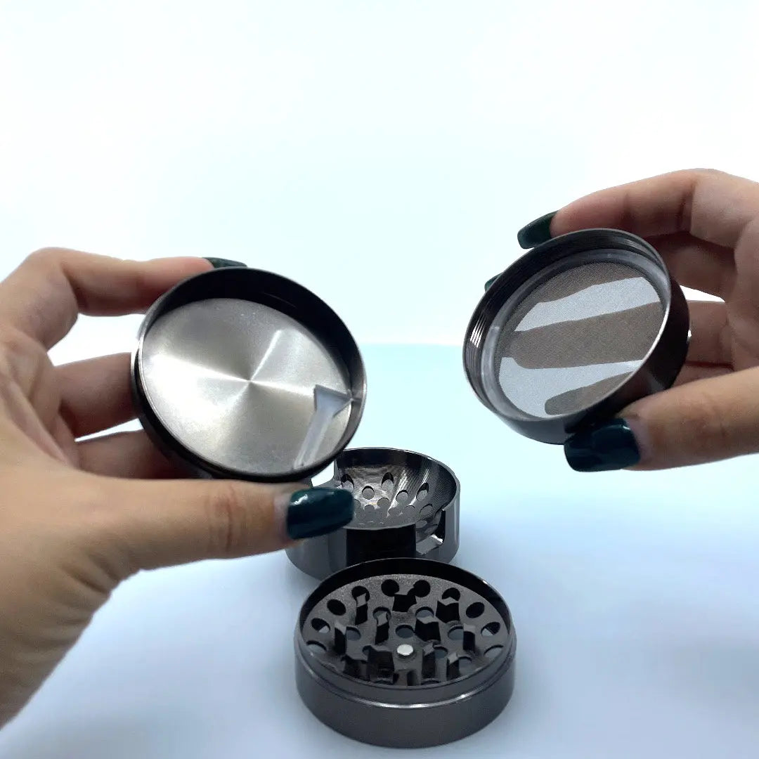 Metal 4 Piece Grinder with Concave Lid 63Mm - 6 Pieces Per Retail Ready Display 22705 SMOKEZILLA