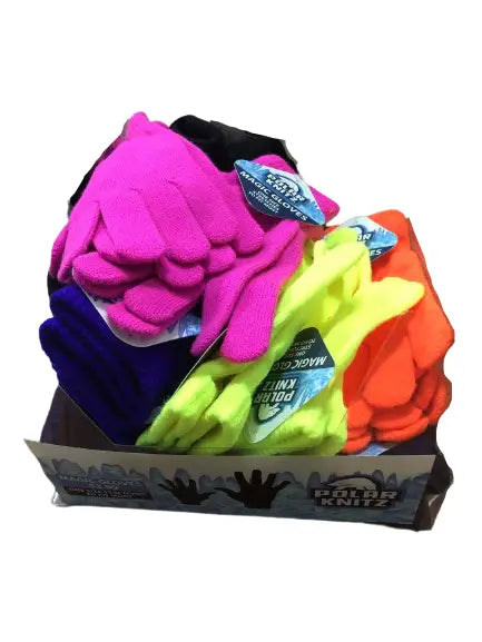 Winter Knit Hat Beanie and Glove Assortment Floor Display - 72 Pieces Per Retail Ready Display 88367 POLAR GEAR