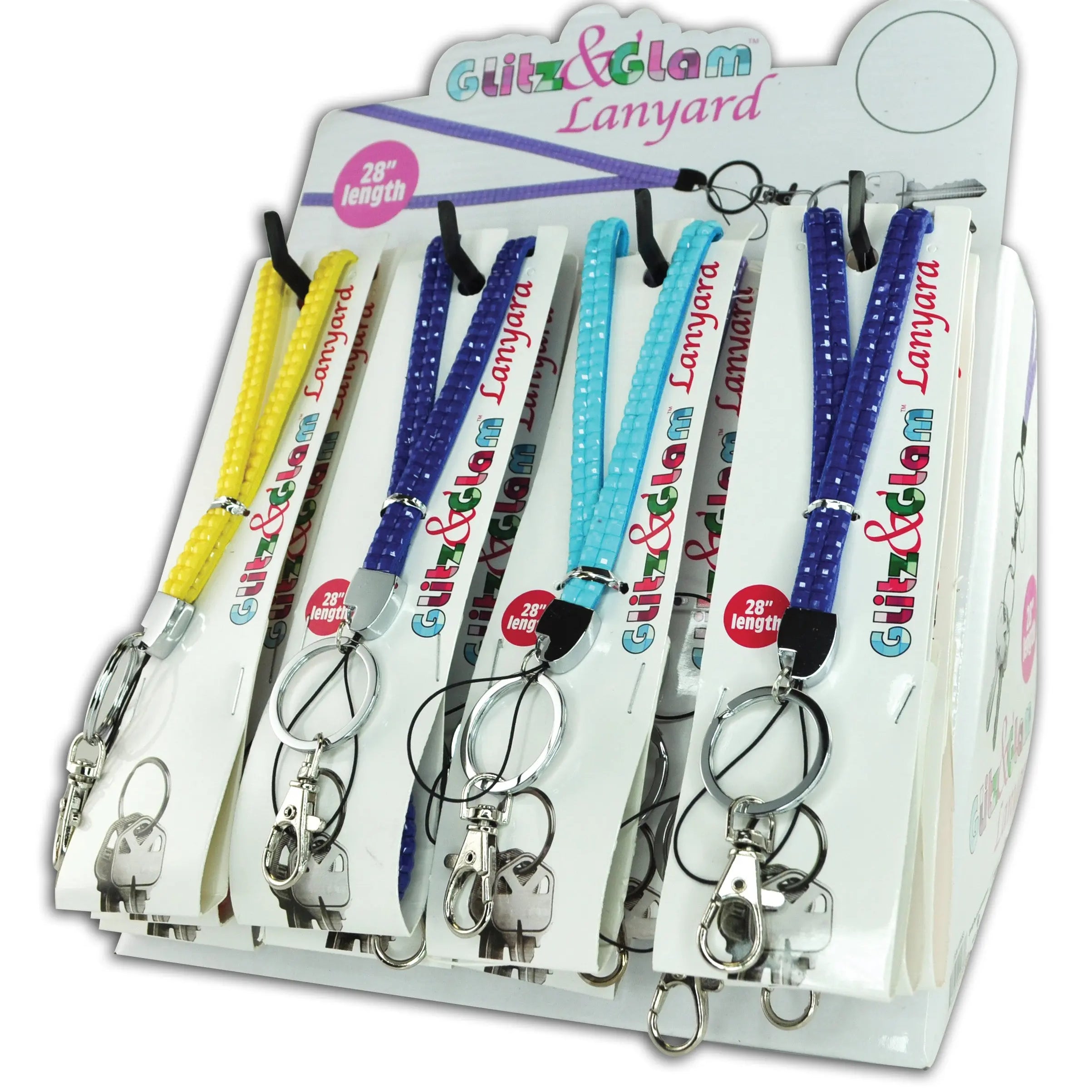 Pastel Lanyard with Detachable Clip - 12 Pieces Per Retail Ready Display 20033 NOVELTY INC