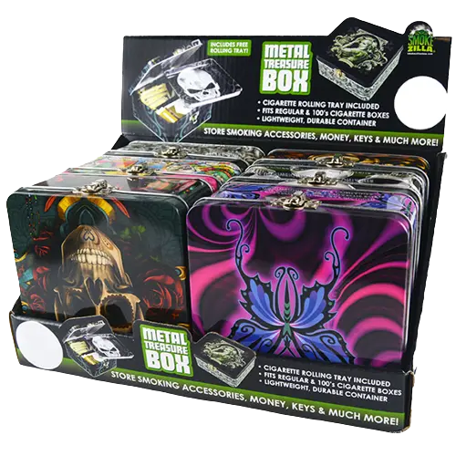 Metal Storage Box with Roll Tray - 6 Pieces Per Retail Ready Display 20359 SMOKEZILLA