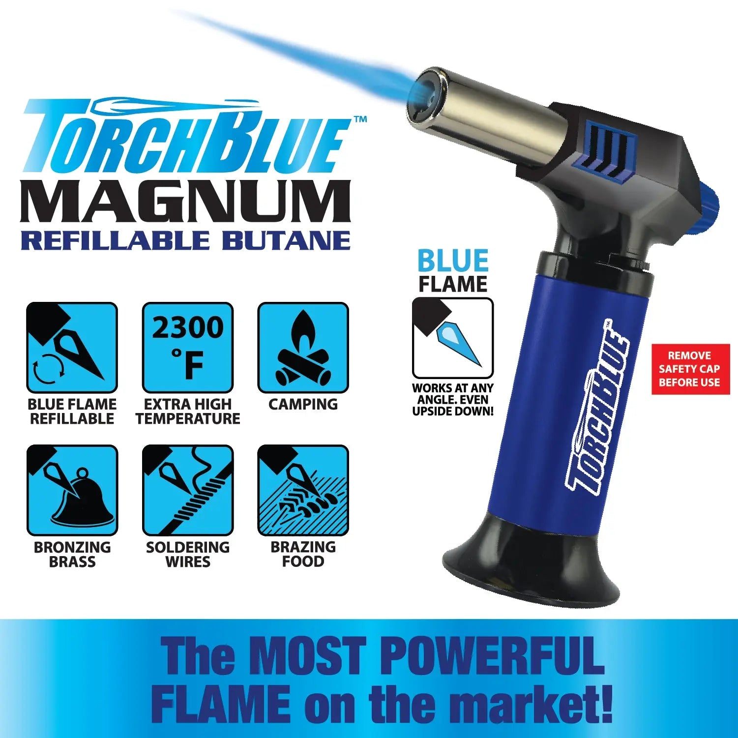 Magnum XXL Torch Lighter - 6 Pieces Per Retail Ready Display 20409 TORCH BLUE