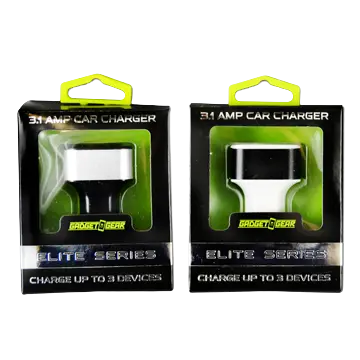 Car Charger Elite 3 Port USB 3.1 Amp - 2 Pieces Per Pack 20761 GADGET GEAR