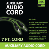 Auxiliary Audio Cable 7FT - 3 Pieces Per Pack 21070 GADGET GEAR