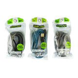 Charging Cable Elite Cloth USB to Lightning 9FT 2.4 Amp - 3 Pieces Per Pack 21156 GADGET GEAR