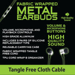 Wired Earbuds Metal With Mic  - 2 Pieces Per Pack 21206 GADGET GEAR