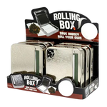 Metal Cigarette Rolling Box with Engraved Top - 6 Pieces Per Retail Ready Display 21502 NOVELTY INC