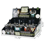 Push Down Metal Ashtray - 6 Per Retail Ready Display 21548 SMOKEZILLA