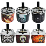 Push Down Metal Ashtray - 6 Per Retail Ready Display 21548 SMOKEZILLA