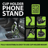 Cup Holder Adjustable Phone Stand - 4 Pieces Per Retail Ready Display 21613 GADGET GEAR
