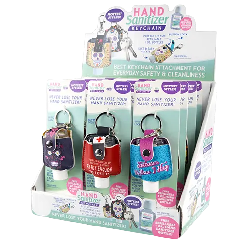 Hand Sanitizer Keychain 12 Pieces Per Retail Ready Display 21667 NOVELTY INC
