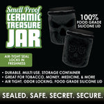 Smell Proof Ceramic Storage Jar - 6 Pieces Per Retail Ready Display 21727 SMOKEZILLA