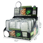 Glow in The Dark Skull Glass Ashtray - 6 Per Retail Ready Display 21750 SMOKEZILLA