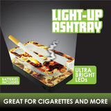 Glass Ashtray with LED Light-Up Design - 6 Per Retail Ready Display 21754 SMOKEZILLA