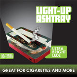 Glass Ashtray with LED Light-Up Design - 6 Per Retail Ready Display 21756 SMOKEZILLA