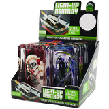 Glass Ashtray with LED Light-Up Design - 6 Per Retail Ready Display 21756 SMOKEZILLA