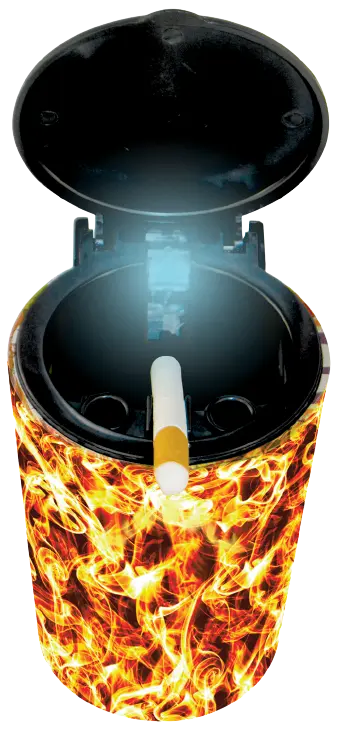 Full Print Butt Bucket Ashtray with LED Light - 6 Per Retail Ready Display SMOKEZILLA