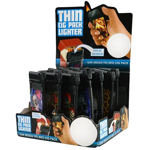 Cigarette Pack Thin Lighter - 16 Pieces Per Retail Ready Display 21806 NOVELTY INC