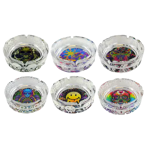 Glass Glow in The Dark Ashtray - 6 Per Retail Ready Display 21812 SMOKEZILLA