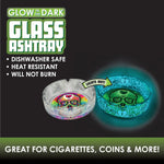 Glass Glow in The Dark Ashtray - 6 Per Retail Ready Display 21812 SMOKEZILLA