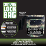 Smell Proof Canvas Lock Bag - 6 Pieces Per Retail Ready Display 21828 SMOKEZILLA