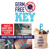 Plastic Germ Free Key Ring 24 Pieces Per Retail Ready Display 21875 NOVELTY INC