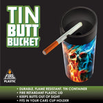 Metal Butt Bucket Ashtray - 12 Per Retail Ready Display 21882 SMOKEZILLA