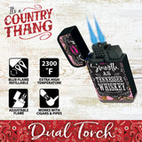 Country Girl Dual Torch Lighter - 15 Pieces Per Retail Ready Display 21909 SMOKEZILLA