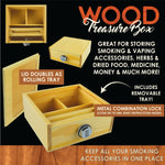 Large Wood Locking Storage Box - 3 Pieces Per Retail Ready Display 21910 SMOKEZILLA