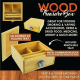 Large Wood Locking Storage Box - 3 Pieces Per Retail Ready Display 21910 SMOKEZILLA