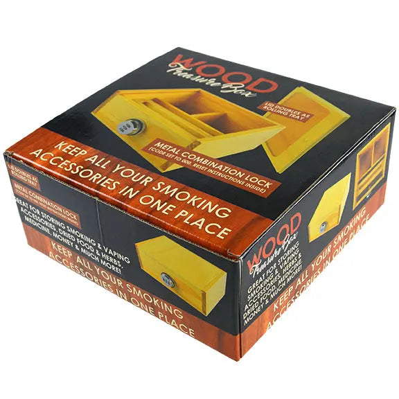 Large Wood Locking Storage Box - 3 Pieces Per Retail Ready Display 21910 SMOKEZILLA