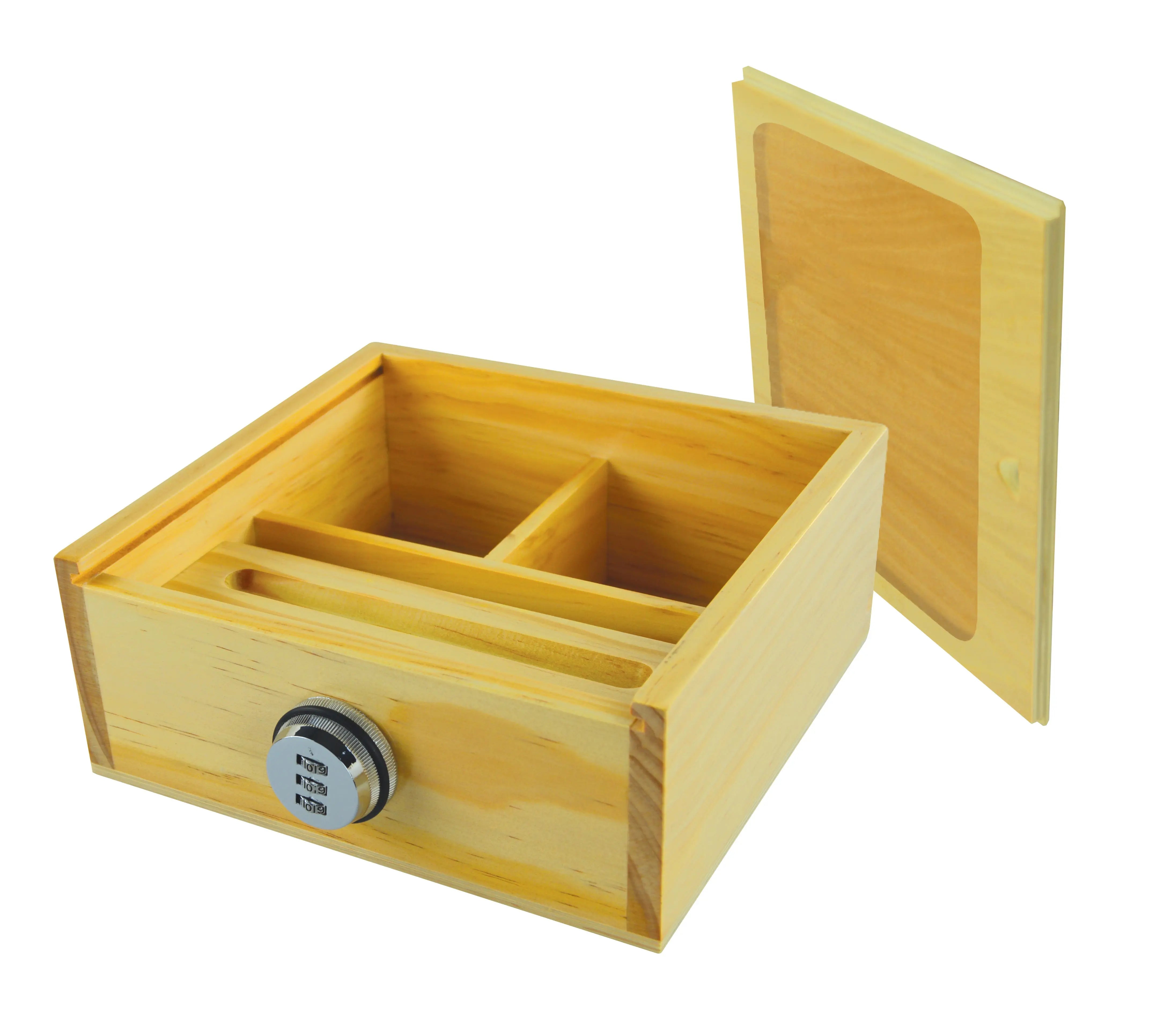 Large Wood Locking Storage Box - 3 Pieces Per Retail Ready Display 21910 SMOKEZILLA