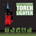 Molded Torch Lighter with Flip Top- 12 Pieces Per Retail Ready Display 21915 SMOKEZILLA