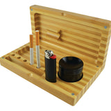 Bamboo Magnetic Roll Tray Smoker Station - 4 Pieces Per Retail Ready Display 21917