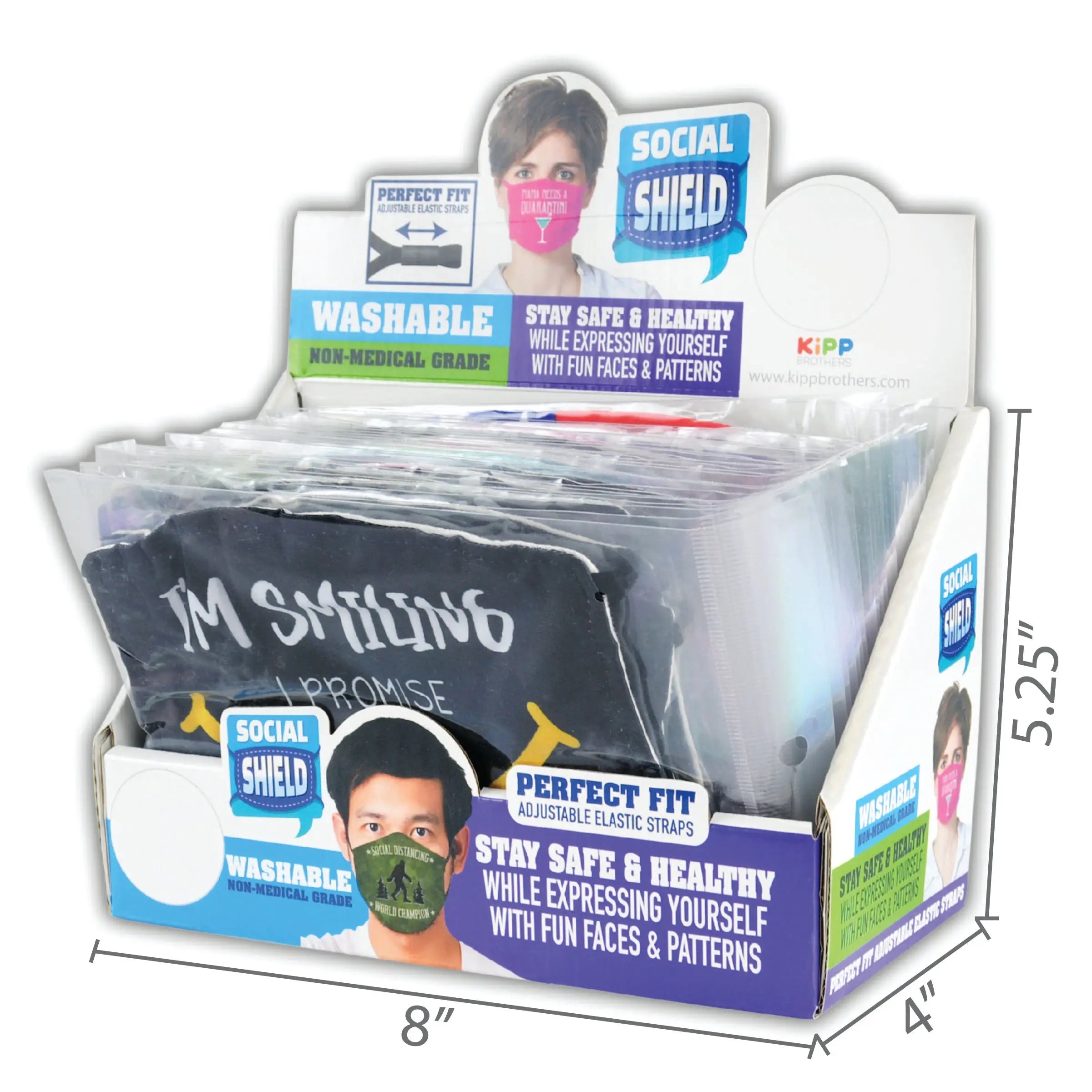 Adult Sayings Face Cover 24 Pieces Per Retail Ready Display 21922 KIPP BROTHERS