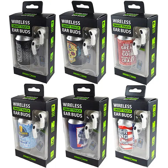Wireless Earbuds with Printed Charging Can - 6 Pieces Per Retail Ready Display 21939 GADGET GEAR