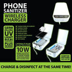 Cell Phone Sanitizer and Wireless Charger 10 Watts - 4 Pieces Per Retail Ready Display  21942 GADGET GEAR