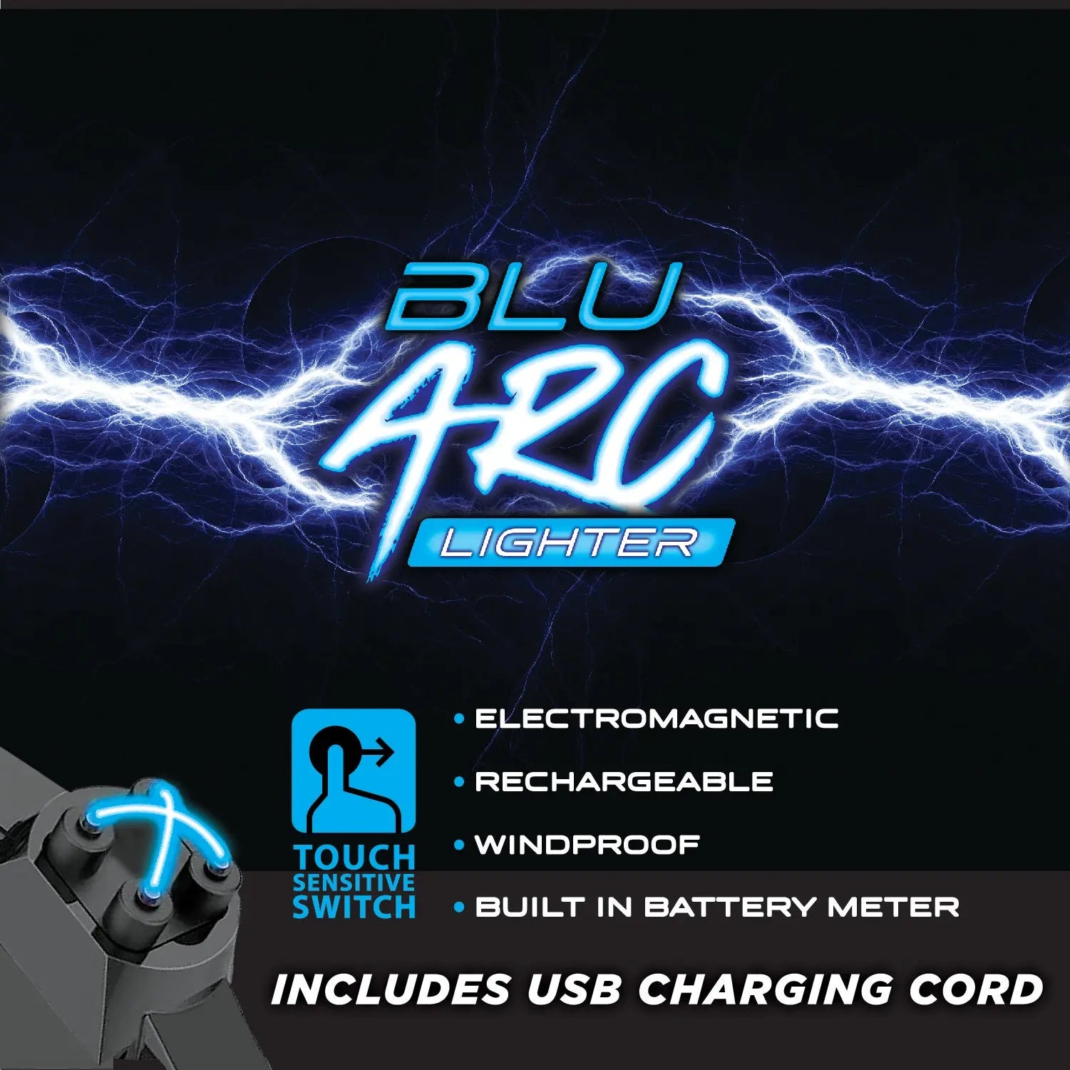 Electric Lighter with USB Charging Cord - 6 Pieces Per Retail Ready Display 21947 NOVELTY INC