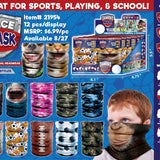 Kids Tube Face Cover 12 Pieces Per Retail Ready Display 21954 NOVELTY INC