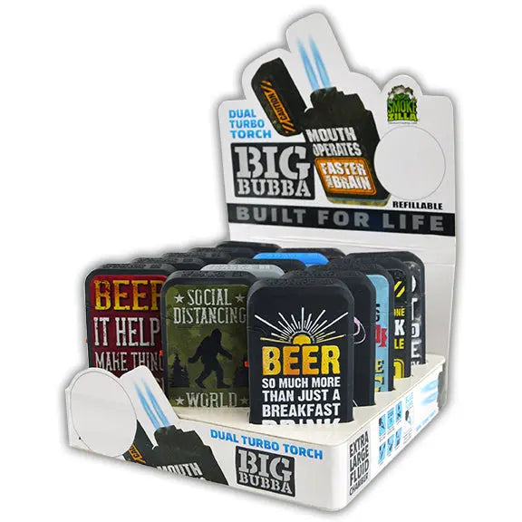 Big Bubba Dual Torch Lighter - 15 Pieces Per Retail Ready Display 21995 SMOKEZILLA