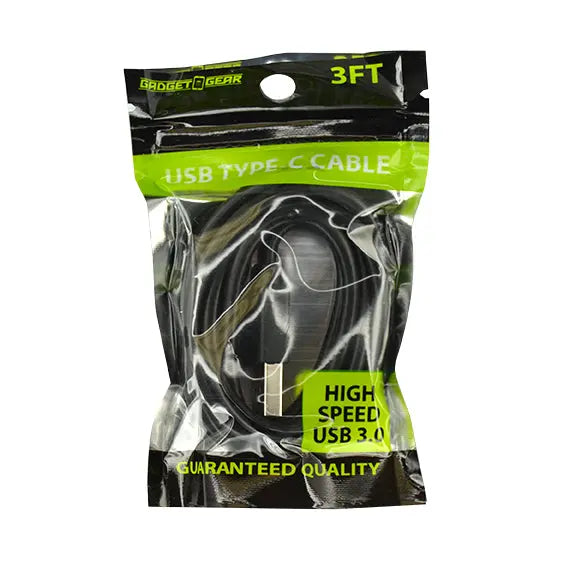 Charging Cable USB to USB-C 3FT 3 Amp - 4 Pieces Per Pack 22005 GADGET GEAR
