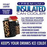 Neoprene Can and Bottle Cooler with Cigarette Pouch - 6 Pieces Per Retail Ready 22035 POLAR GEAR