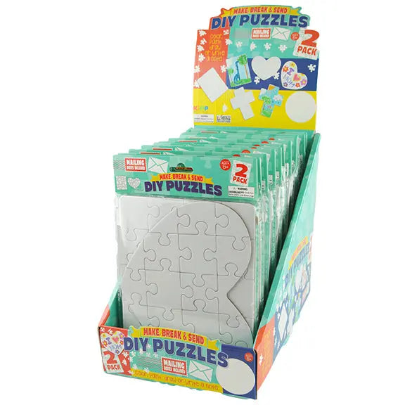 DIY Blank Puzzle 2 Pack Set - 12 Pieces Per Retail Ready Display 22039 KIPP BROTHERS