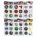 Sports Stickers Team Pack  24 Pieces Per Retail Ready Display 22040 NOVELTY INC