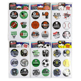 Sports Stickers Team Pack  24 Pieces Per Retail Ready Display 22040 NOVELTY INC